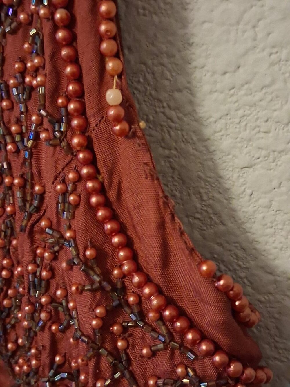1980s Vintage Vest Embellished BOHO Beads Pearl Beaded Retro Cosplay Size Medium - Picture 4 of 7
